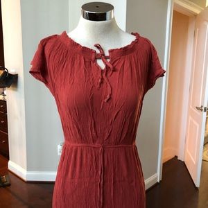 Level Eight Gauzy Side Slit Maxi Dress